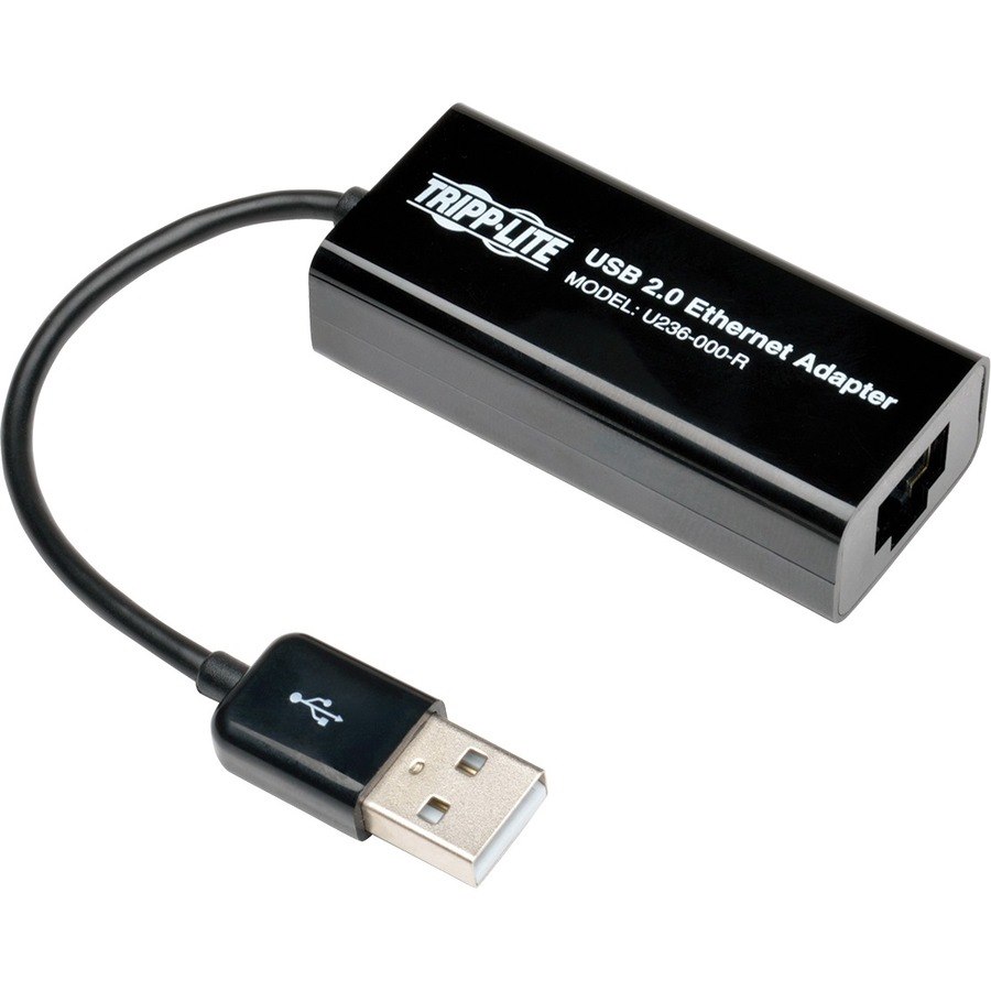 Eaton Tripp Lite Series USB 2.0 Ethernet NIC Adapter - 10/100 Mbps, RJ45, Black