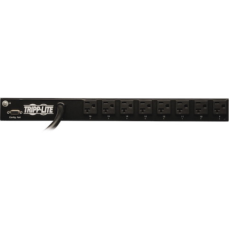 Tripp Lite by Eaton 1.9kW Single-Phase Switched PDU - LX Interface, 120V Outlets (16 5-15/20R), L5-20P/5-20P Input, 12 ft. (3.66 m) Cord, 1U Rack-Mount, TAA