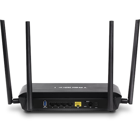 TRENDnet AC2600 MU-MIMO Wireless Gigabit Router, Increase WiFi Performance, WiFi Guest Network, Gaming-Internet-Home Router, Beamforming, 4K streaming, Quad Stream, Dual Band Router, Black, TEW-827DRU