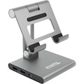 Plugable 8-in-1 USB C Docking Station for iPad with Stand, 100W Pass-through Charging USB-C Hub
