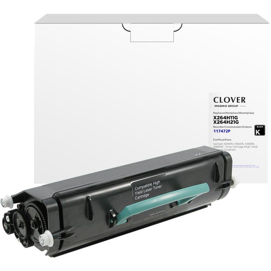 Clover Imaging Remanufactured High Yield Toner Cartridge for Lexmark X264/X363/X364