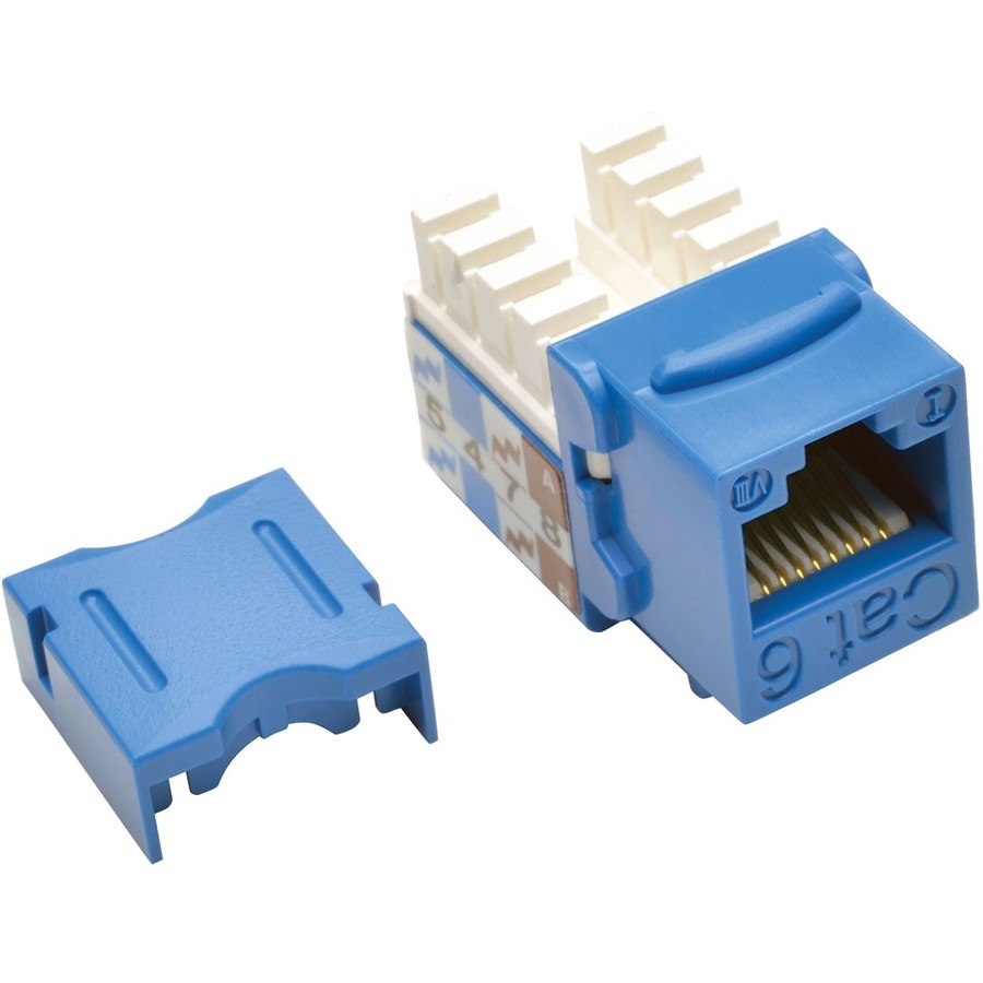 Tripp Lite by Eaton Cat6 Cat5e 110 Style Punch down Keystone Jack RJ45 Blue TAA GSA