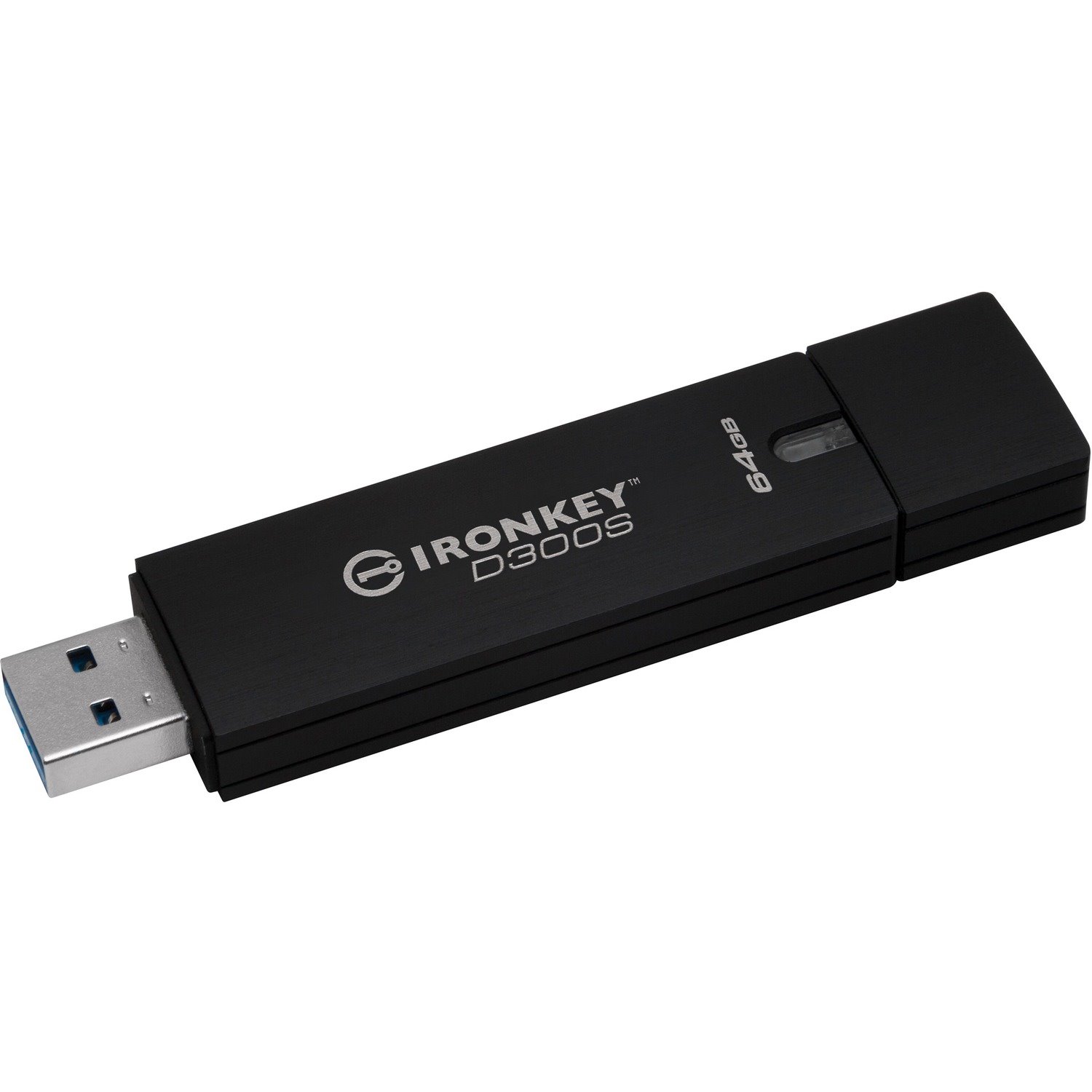Kingston IronKey D300 D300S 64 GB USB 3.1 Flash Drive - Anthracite - TAA Compliant