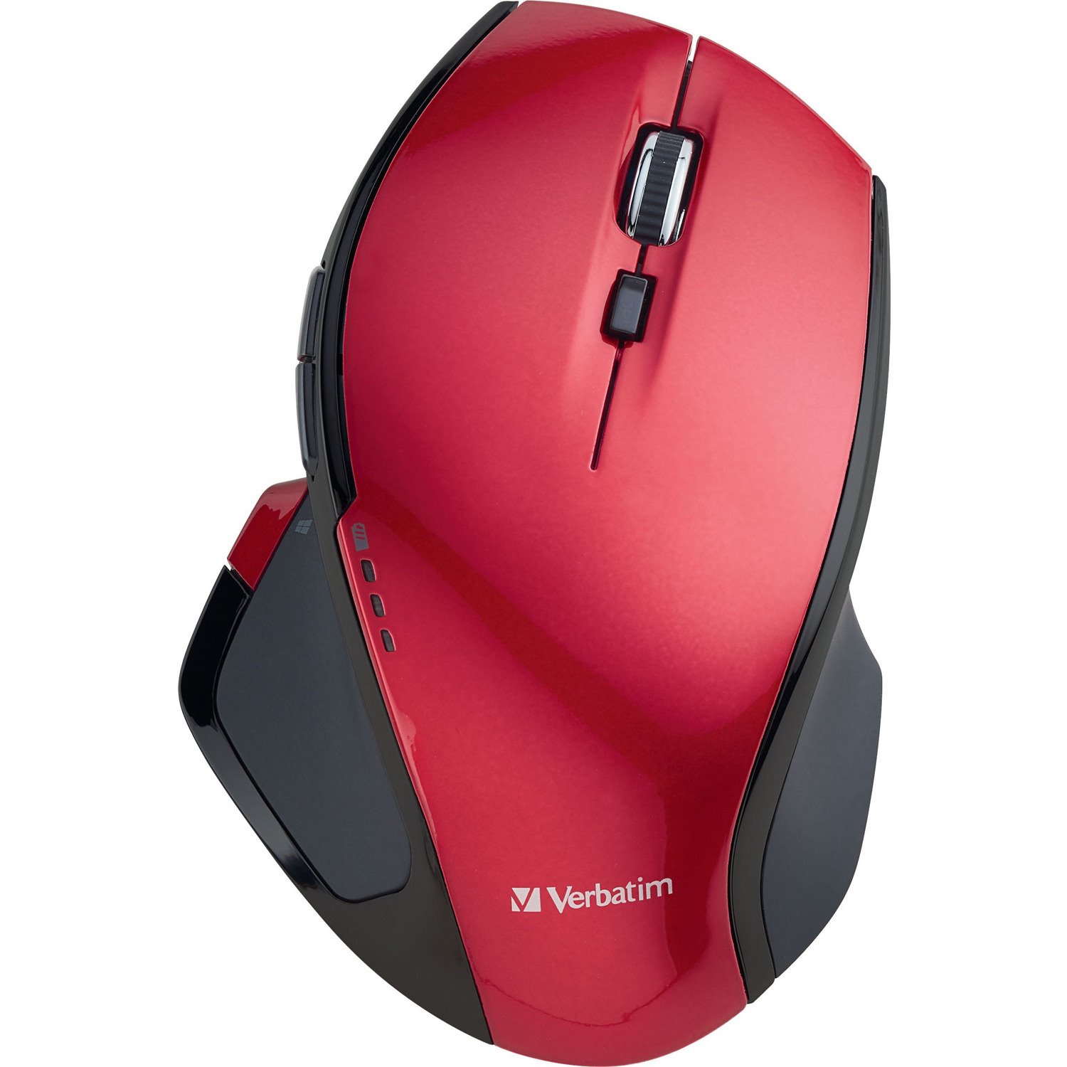 Verbatim Wireless Desktop 8-Button Deluxe Blue LED Mouse - Red