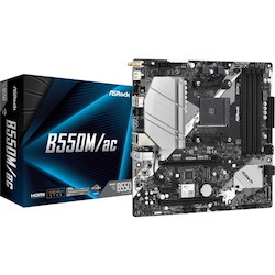 ASRock B550M/AC Desktop Motherboard - AMD B550 Chipset - Socket AM4 - Micro ATX