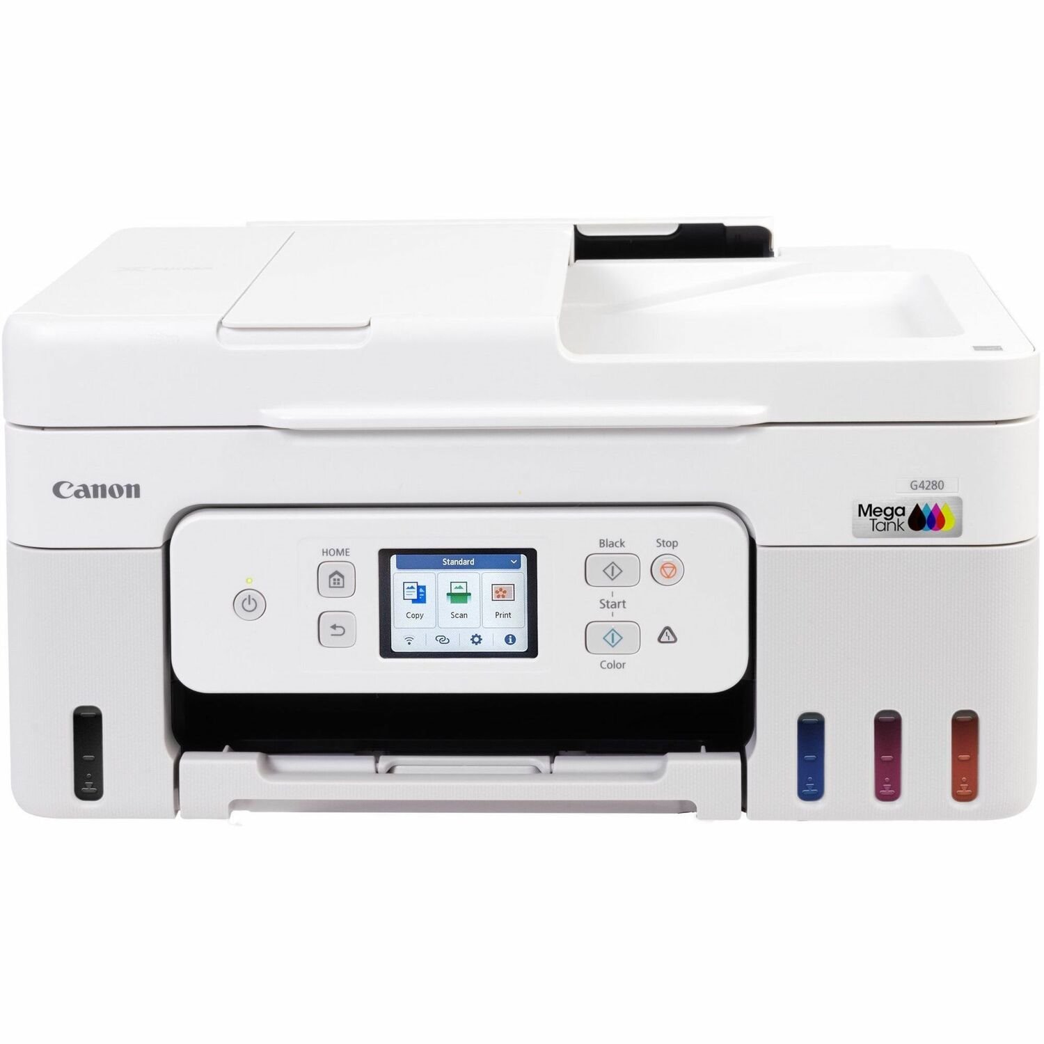 Canon PIXMA G4280 Wireless MegaTank Inkjet Multifunction Printer - Color - White