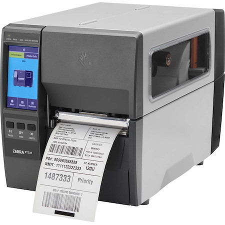 Zebra ZT231 Thermal Transfer Printer - Monochrome - Label Print - Ethernet - USB - USB Host - Serial - Bluetooth - US - With Cutter