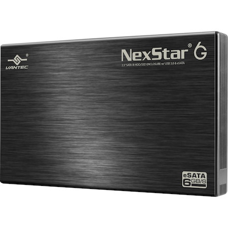Vantec NexStar 6G NST-266SU3-BK Drive Enclosure - eSATA, USB 3.0 Host Interface - UASP Support External