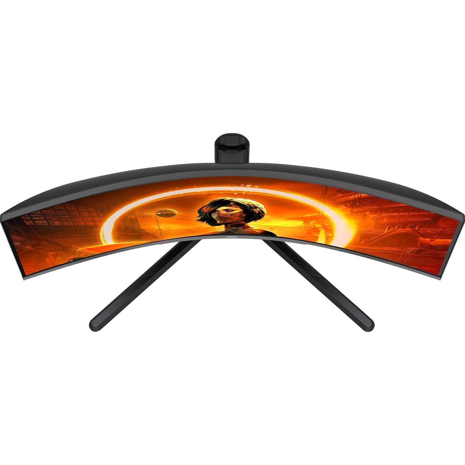 AOC CU34G3S 34" Class UW-QHD Curved Screen Gaming LCD Monitor - 21:9 - Black, Red