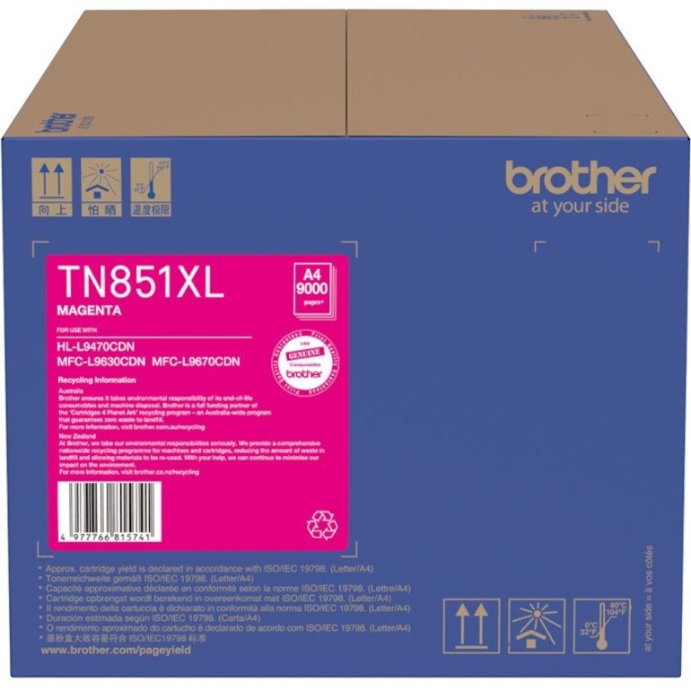 Brother TN851XLM Original High Yield Laser Toner Cartridge - Magenta Pack