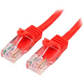 StarTech.com 0.5m Red Cat5e Patch Cable with Snagless RJ45 Connectors - Short Ethernet Cable - 0.5 m Cat 5e UTP Cable