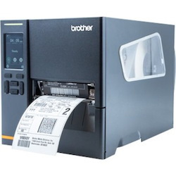 Brother TJ-4021TN Desktop Direct Thermal/Thermal Transfer Printer - Monochrome - Label/Receipt Print - Ethernet - USB - Serial
