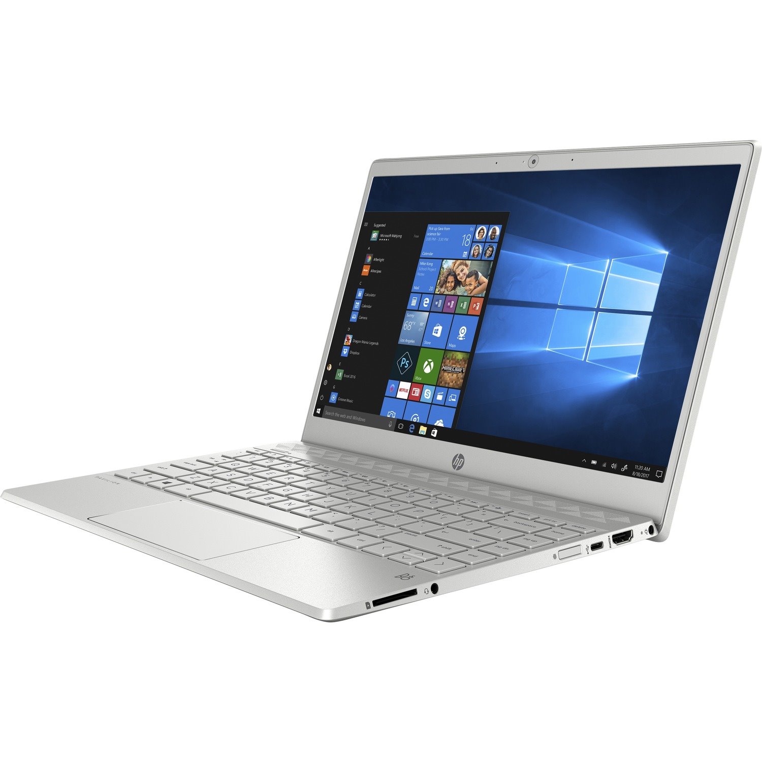 HP Pavilion 13-an1000 13-an1005na 33.8 cm (13.3") Notebook - Full HD - Intel Core i5 10th Gen i5-1035G1 - 8 GB - 512 GB SSD - Natural Silver, Aluminium