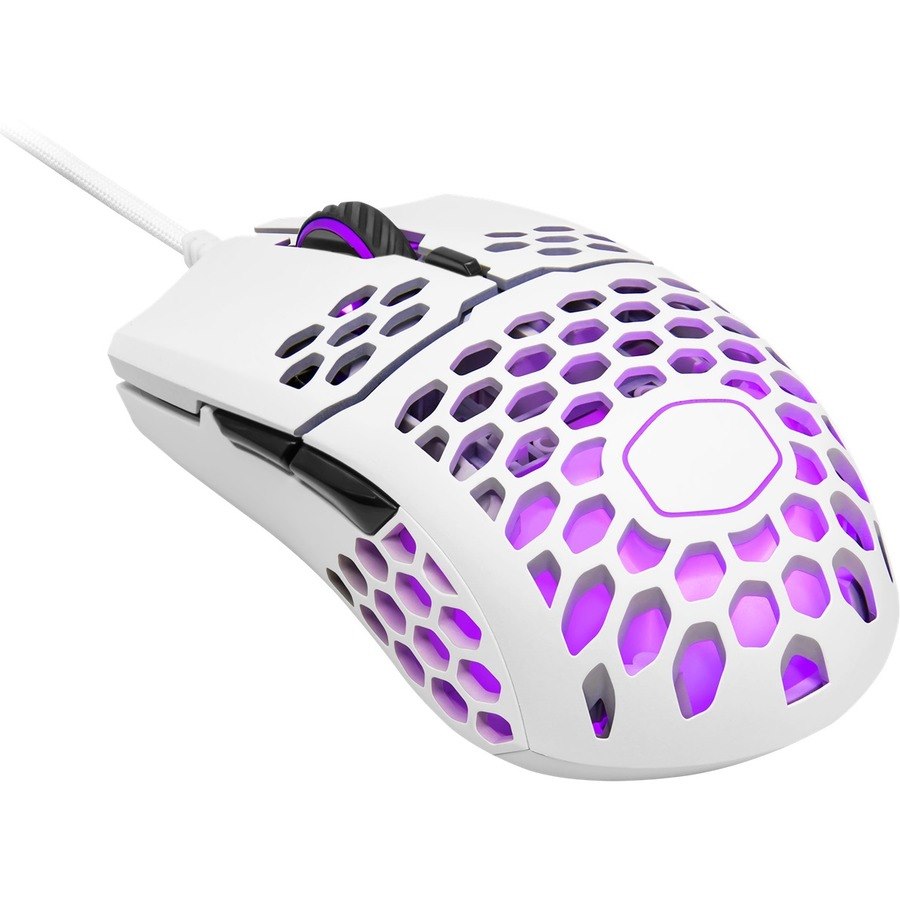 Cooler Master MasterMouse MM711 Gaming Mouse - USB - Optical - 6 Button(s) - Matte White