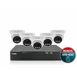 D-Link Vigilance DNR8P-5MP-4TB 5 Megapixel 8 Channel Outdoor Night Vision Wired Video Surveillance System 4 TB HDD