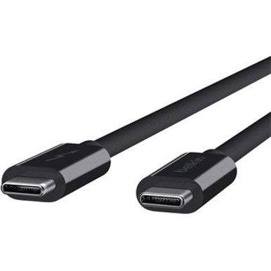 Belkin 60W Thunderbolt 3 USB-C to USB-C Cable - USB 3.1 - 20 Gbps - 1m/3.3ft - M/M - Black