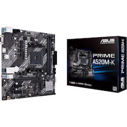 Asus Prime A520M-K Desktop Motherboard - AMD A520 Chipset - Socket AM4 - Micro ATX