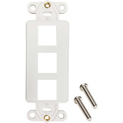 Tripp Lite by Eaton Safe-IT 3-Port Antibacterial Wall-Mount Insert, Decora Style, Vertical, Ivory, TAA