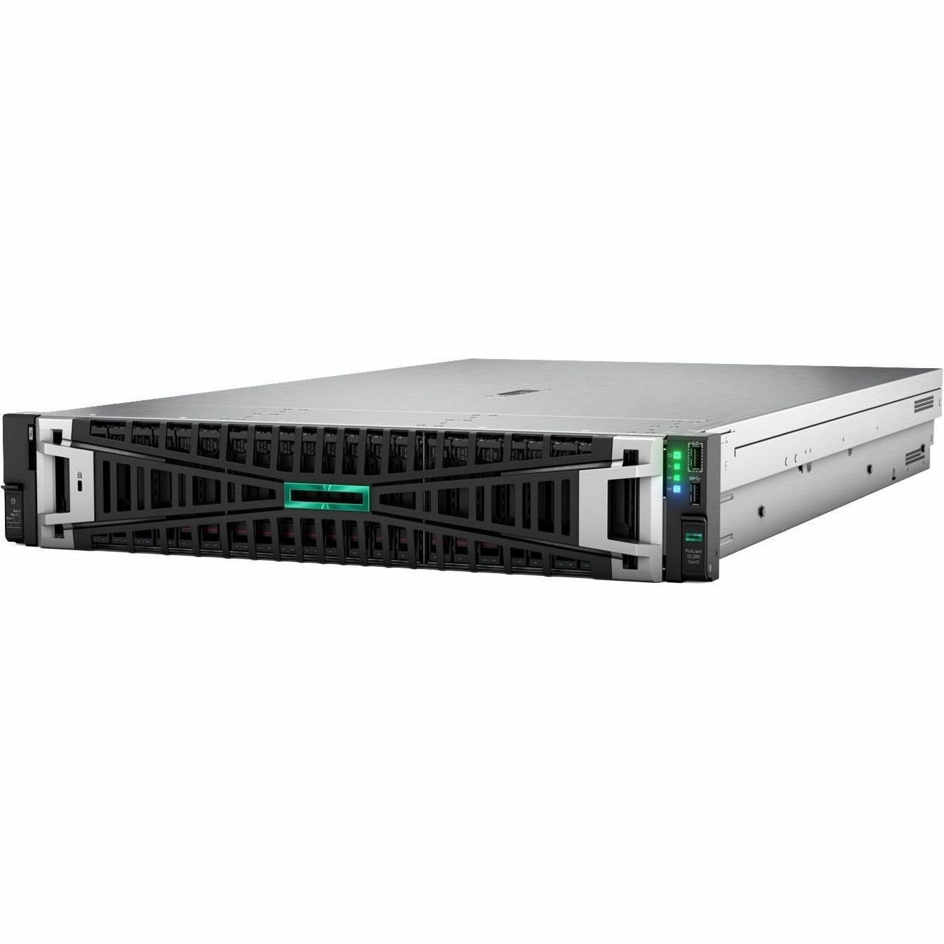 HPE ProLiant DL380 G11 2U Rack Server - 1 x Intel Xeon Silver 4510 2.4 GHz - 64 GB RAM - 16 TB HDD - (2 x 8TB) HDD Configuration - Serial ATA/600, 12Gb/s SAS Controller - Smart Choice