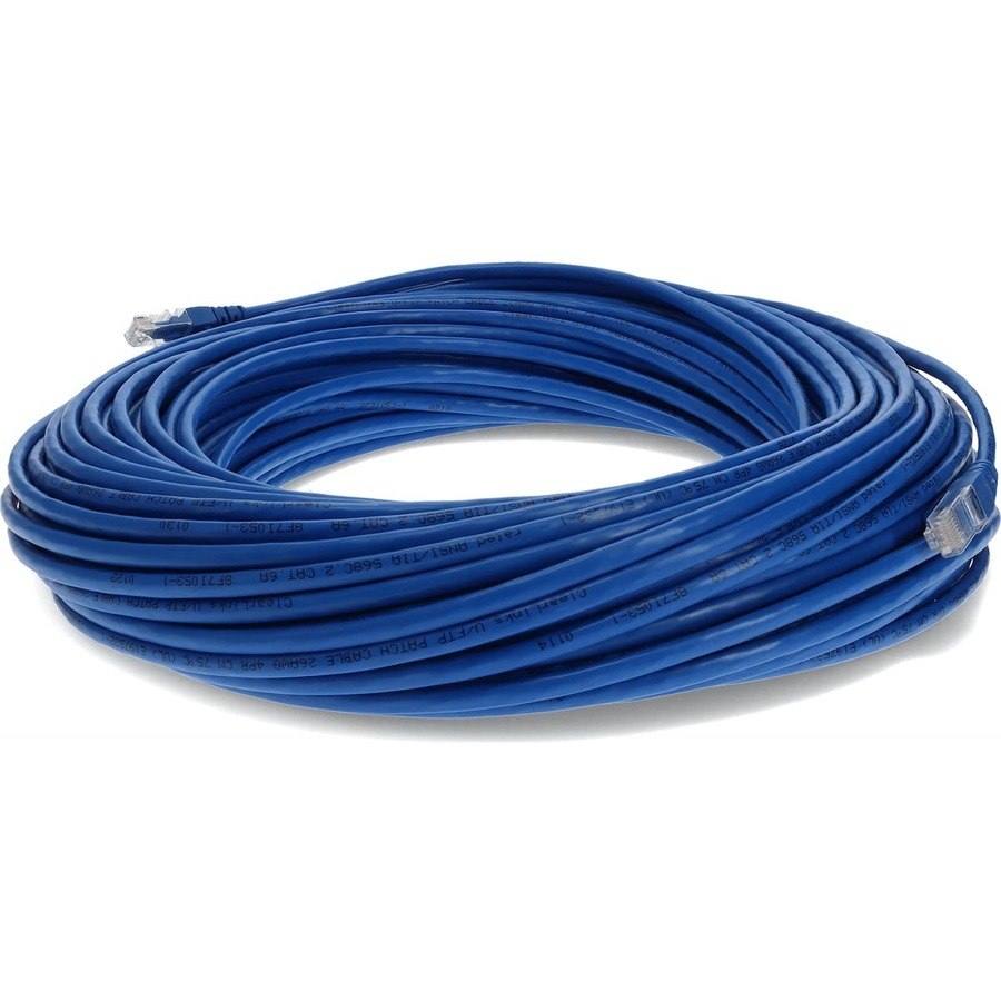 AddOn 300ft RJ-45 (Male) to RJ-45 (Male) Blue Cat6A UTP PVC Copper Patch Cable