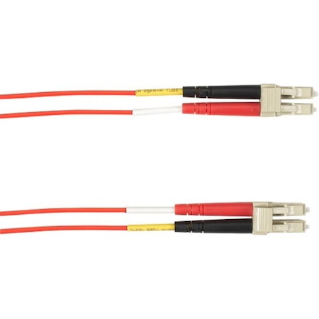 Black Box 5-m, LC-LC, 50-Micron, Multimode, Plenum, Red Fiber Optic Cable