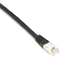 Black Box CAT6 250-MHz Stranded Patch Cable Slim Molded Boot - S/FTP, CM PVC, Black, 30FT