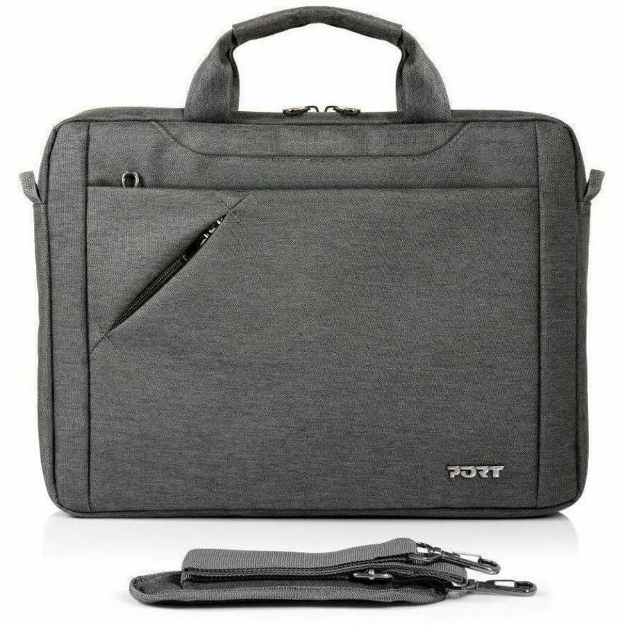 Port Sydney Carrying Case for 25.7 cm (10.1") to 35.6 cm (14") Notebook, Tablet, Smartphone - Grey