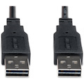 Eaton Tripp Lite Series Universal Reversible USB 2.0 Cable (Reversible A to Reversible A M/M), 3 ft. (0.91 m)