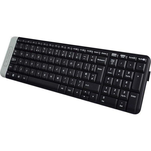 Logitech K230 Keyboard - Wireless Connectivity - USB Interface - Black