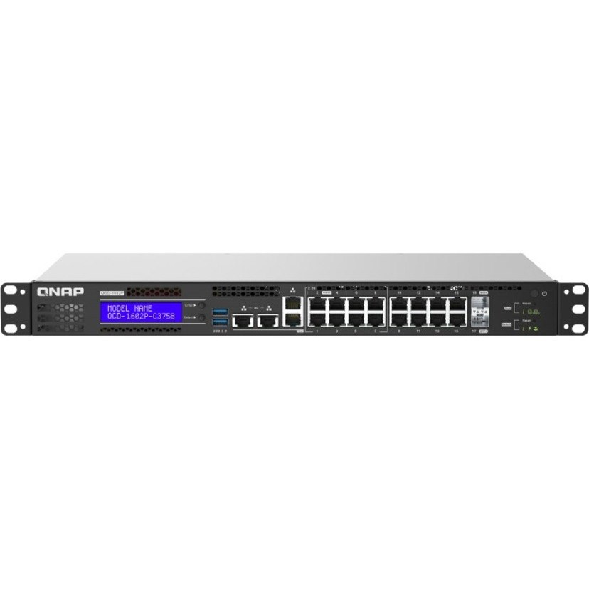 QNAP QGD-1602P-C3758-16G 16 Ports Manageable Ethernet Switch