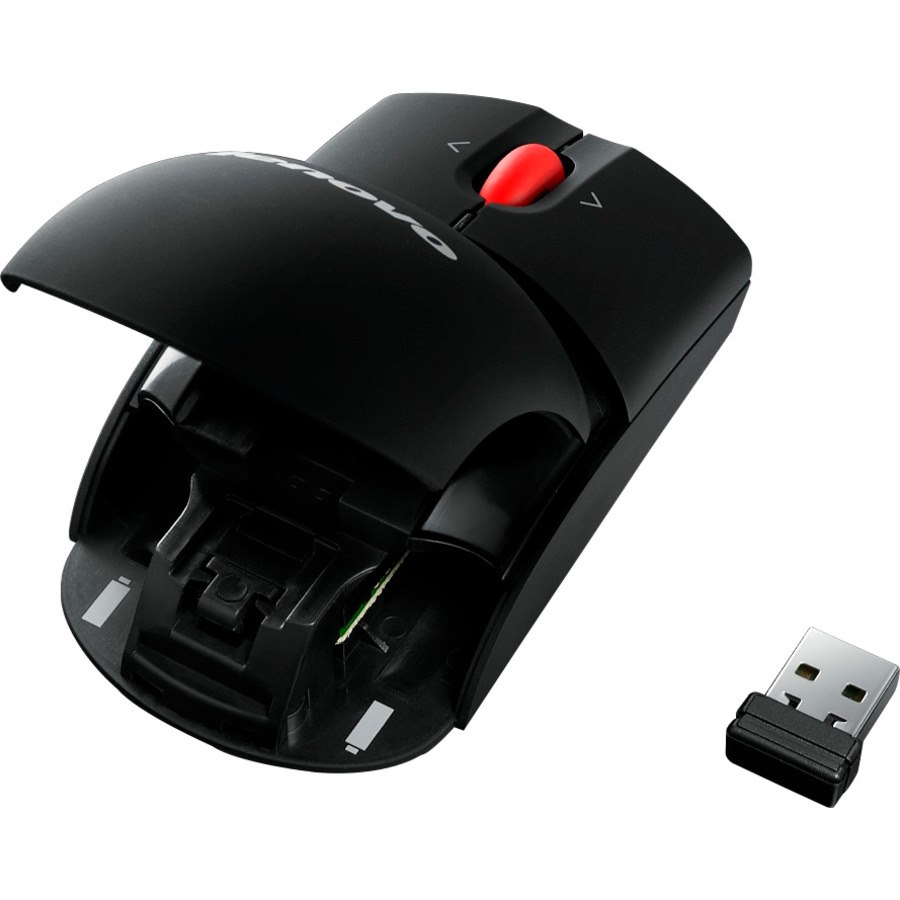 Lenovo Mouse - Radio Frequency - USB - Laser - Black