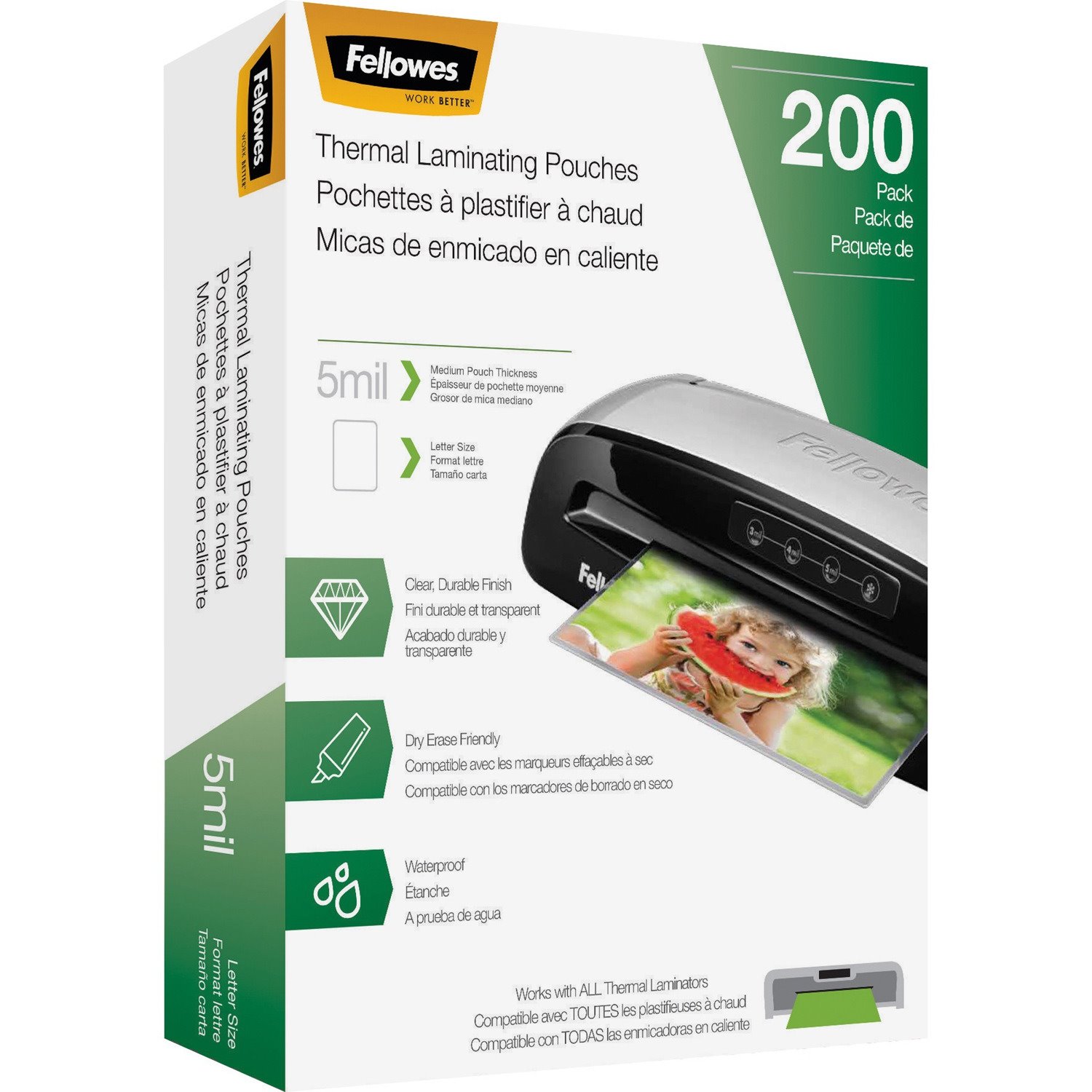 Fellowes Letter-Size Thermal Laminating Pouches