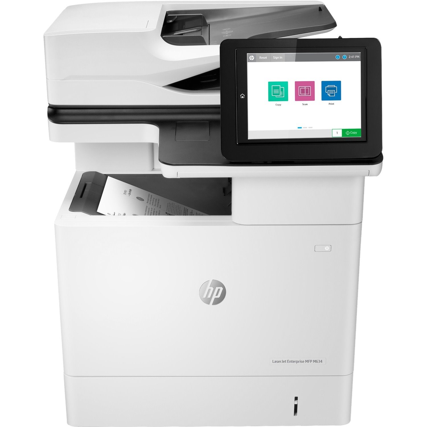 HP LaserJet Enterprise M634dn Inkjet Multifunction Printer - Monochrome