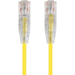 Monoprice SlimRun Cat6 28AWG UTP Ethernet Network Cable, 3ft Yellow
