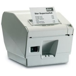Star Micronics TSP743IID GRY Desktop Direct Thermal Printer - Monochrome - Label Print - Serial - With Cutter - Grey