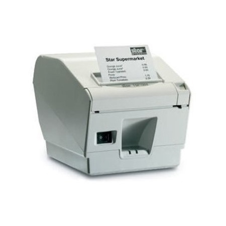 Star Micronics TSP743IID GRY Desktop Direct Thermal Printer - Monochrome - Label Print - Serial - With Cutter - Grey
