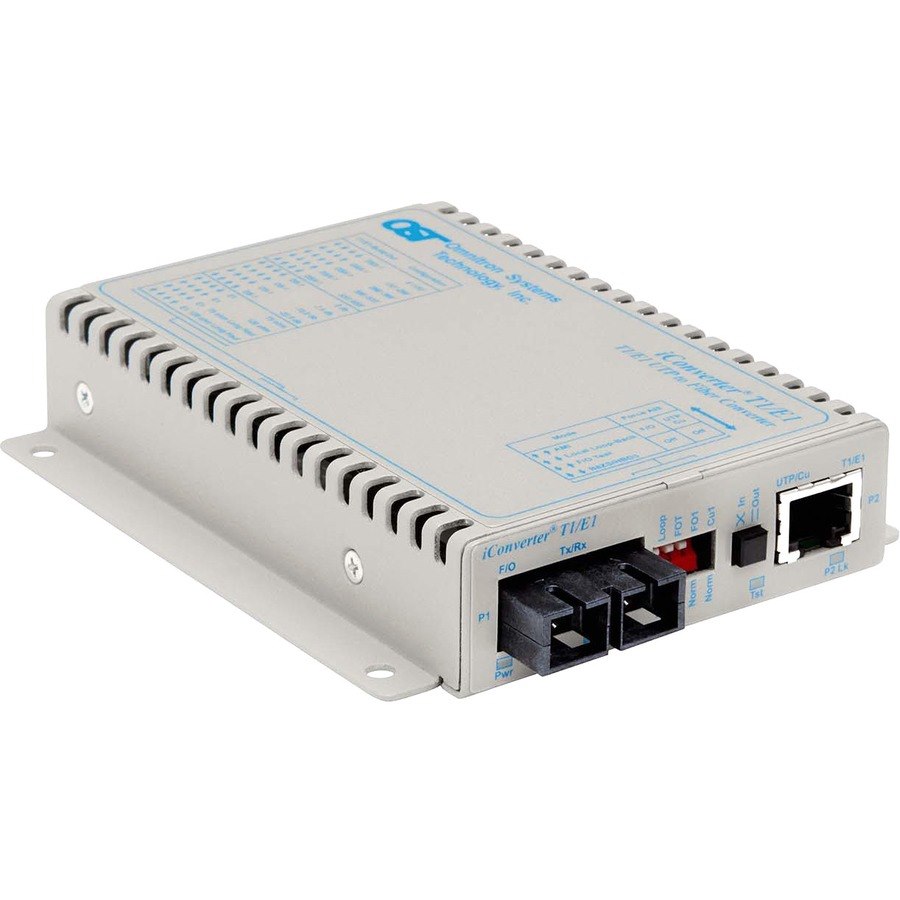 iConverter T1/E1 Fiber Media Converter RJ48 SC Single-Mode 30km