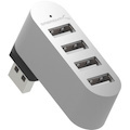 Sabrent Premium Mini 4-Port Aluminum USB 2.0 Rotating Hub