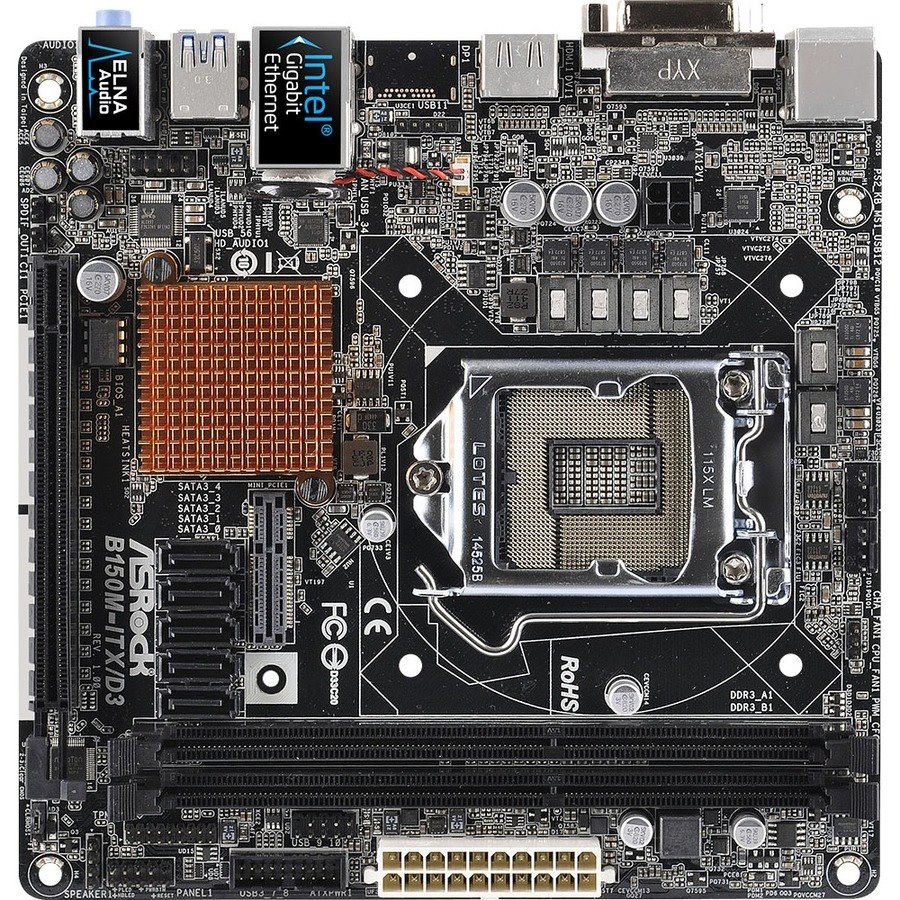 ASRock B150M-ITX/D3 Desktop Motherboard - Intel B150 Chipset - Socket H4 LGA-1151 - Mini ITX