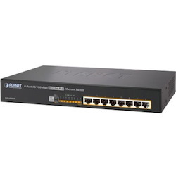 Planet FSD-808HP 8 Ports Ethernet Switch - Fast Ethernet - 10/100Base-TX