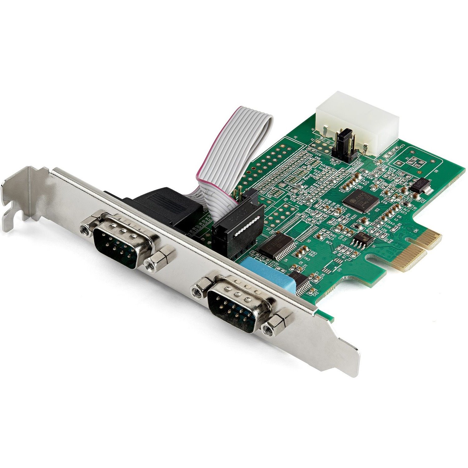 StarTech.com 2-port PCI Express RS232 Serial Adapter Card - PCIe to Dual Serial DB9 RS-232 Controller - 16950 UART - Windows and Linux