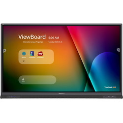 ViewSonic IFP7552 75 Inch ViewBoard 4K Interactive Flat Panel Display with 33-Point Touch, Integrated Microphone and HDMI, VGA, RJ45, 60W Powered USB-C Connectivity