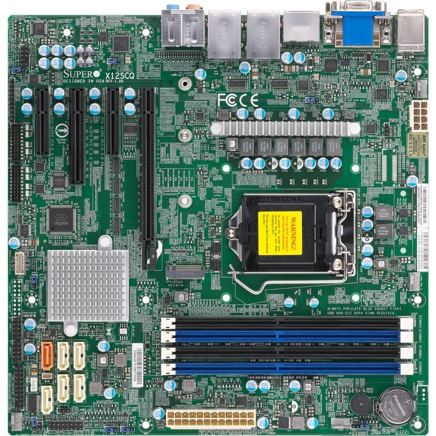 Supermicro X12SCQ Desktop Motherboard - Intel Q470E Chipset - Socket LGA-1200 - Micro ATX