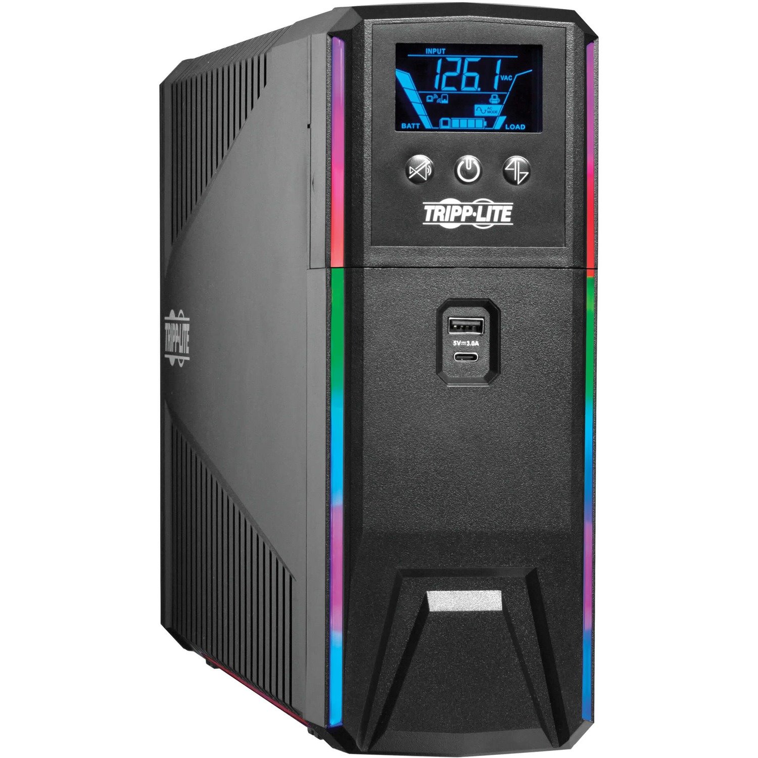 Tripp Lite by Eaton 1200VA 720W 120V Pure Sine Wave Gaming UPS Battery Backup - LCD, AVR, RGB LEDs, USB Charging, Power Saving