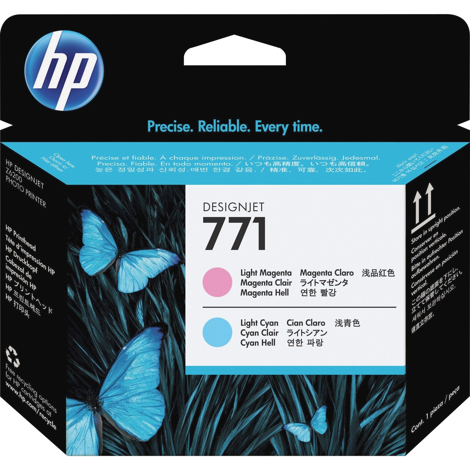 HP 771 Original Inkjet Printhead - Cyan - 1 Each