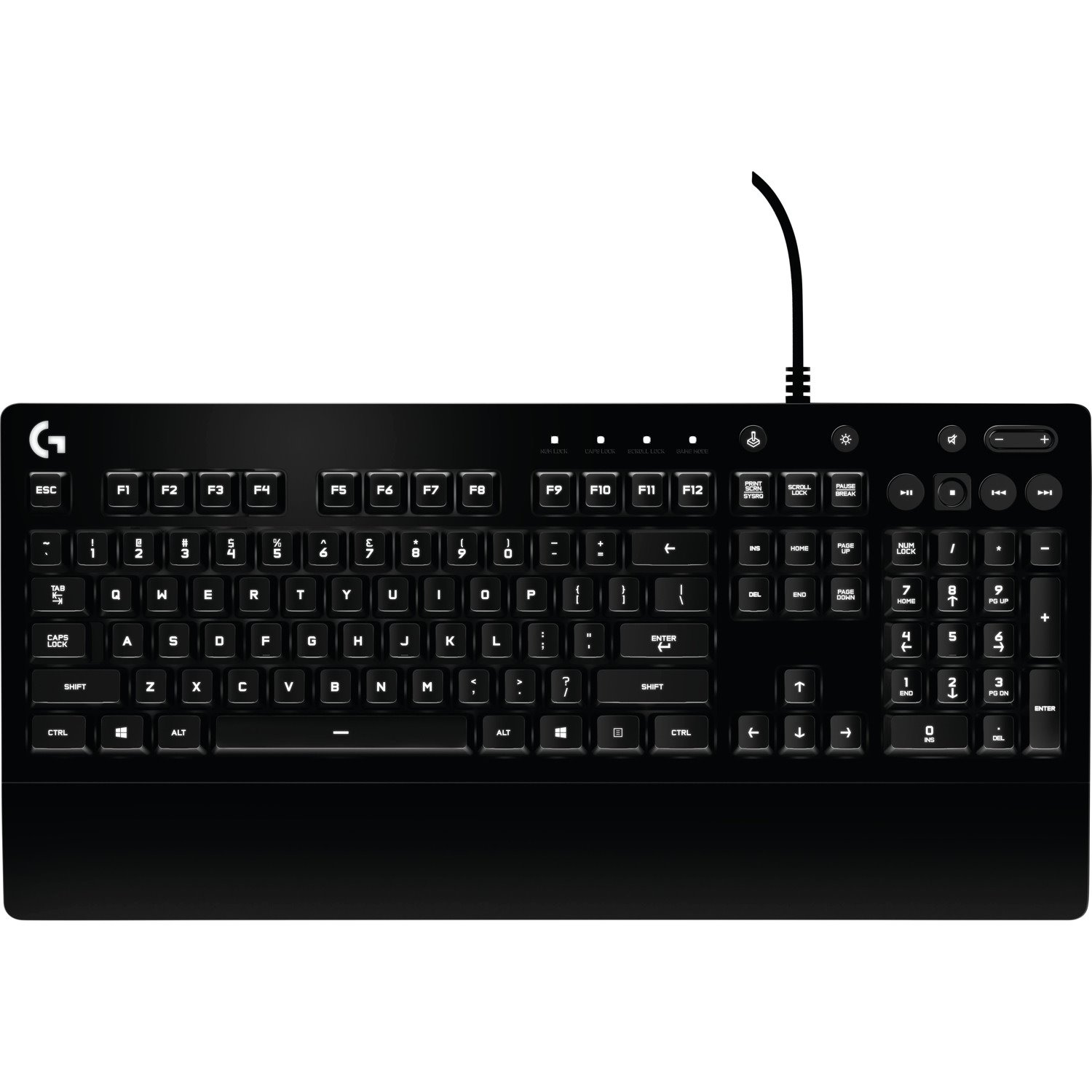 Logitech Prodigy G213 Keyboard - Cable Connectivity - USB 2.0 Interface - QWERTY Layout - Black