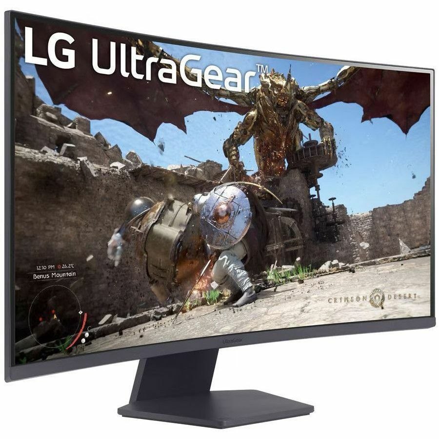 LG UltraGear 32GS60QC-B 32" Class QHD Curved Screen Gaming LED Monitor - 16:9 - Black