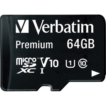 Verbatim 64 GB Class 10/UHS-I (U1) microSDXC - 1 Pack - TAA Compliant