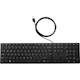 HP 320K Keyboard - Cable Connectivity - USB Interface - English - QWERTY Layout - Black