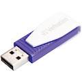 Verbatim 64GB Swivel USB Flash Drive - Violet